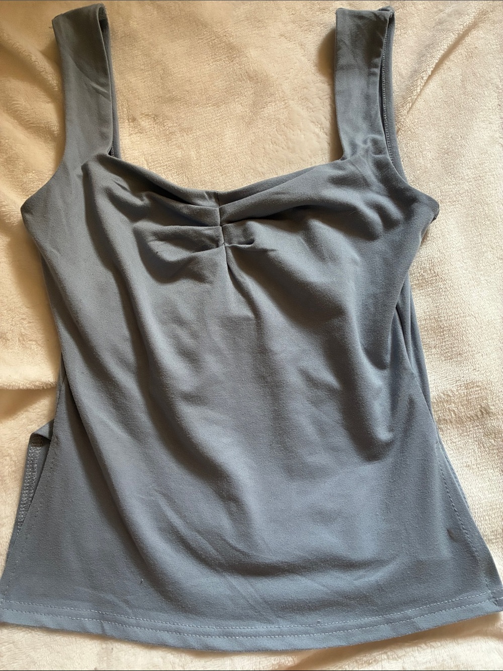 H&M Light Gray Square Neck Tank Top
